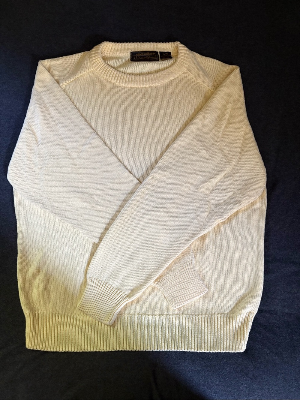 Eddie Bauer Men's Cream Crewneck Sweater - Picture 1 of 2